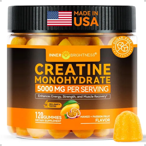 Miniatura 10 de Gomitas de creatina para mujeres y hombres – 5000 mg de creatina pura monohidrato masticables – Gomitas sin azúcar para el crecimiento muscular