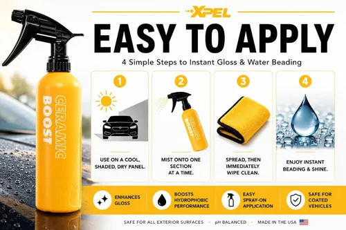 Miniatura 8 de XPEL Revestimiento en aerosol Ceramic Boost, 16 onzas – Spray de dióxido de silicio para detalles, cuentas y repele el agua, el polvo, la pelusa