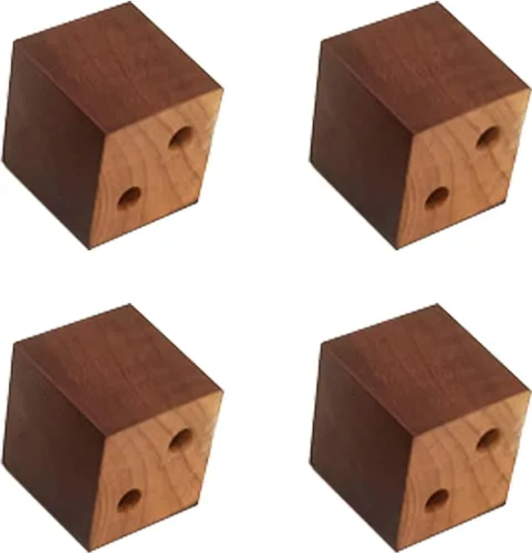 Miniatura 15 de Muebles de madera maciza de roble con patas elevadas, mesa de sofá y patas de silla, patas de gabinete, patas de bloque de madera, 3