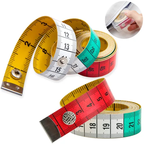 Miniatura 8 de Cinta métrica para el cuerpo, tela, costura, tela a medida, medidas para manualidades en casa, 60 pulgadas/59.1 in, suave, multicolor, cinta métrica