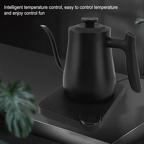 Miniatura 7 de Hervidor eléctrico de 1 litro, hervidor eléctrico inteligente con termómetro, caldera de agua caliente de acero inoxidable, hervidor de agua