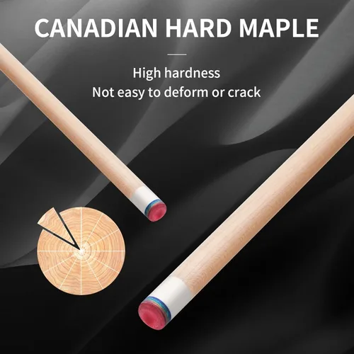 Miniatura 6 de Kmise Professional Pool Cue Stick, 18 19 20oz Canadian Maple Cue Sticks, Low Deflection Shaft with Telescopic Carbon Fiber Extension Cue-Grid Azul