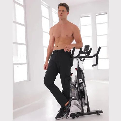 Miniatura 7 de Pantalón de carga para hombre al aire libre, ligero, táctico, para senderismo, jogger, ajuste clásico, bolsillos múltiples