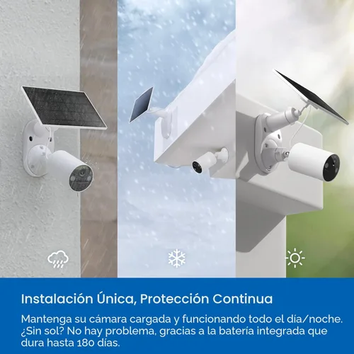 Miniatura 3 de Tapo TP-Link Tapo SolarCam C402 Kit, cámara solar para exteriores con batería y base de panel solar, inalámbrica, 1080P, detección gratuita de Blanco