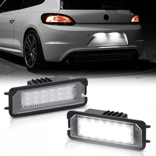 D-Lumina Luces LED para matrícula, montaje de lámpara para Volkswagen VW Golf GTI MK4 MK5 MK6 MK7 CC Rabbit Polo EOS Phaeton Beetle Passat Scirocco,