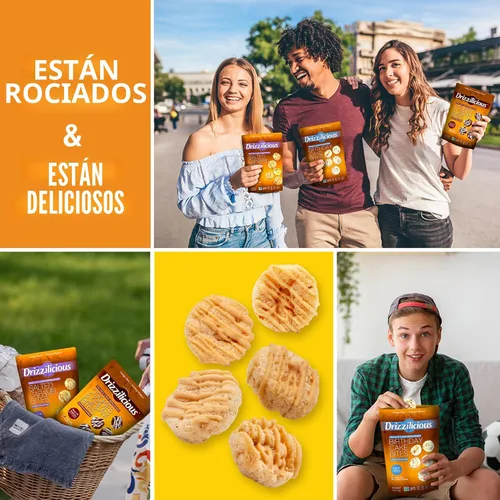 Miniatura 6 de Drizzilicious Mini Tortas de Arroz Sabor Tostada Francesa – Crisps de arroz, aperitivo saludable para adultos y niños, tortas de arroz saborizadas