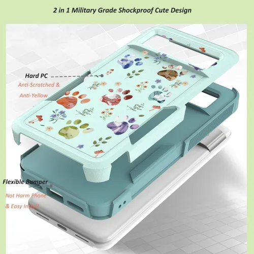 Miniatura 6 de Funda para Google Pixel 8 5G: lindo diseño floral de flores para niñas y mujeres, delgada y suave TPU parachoques silicona funda para teléfono