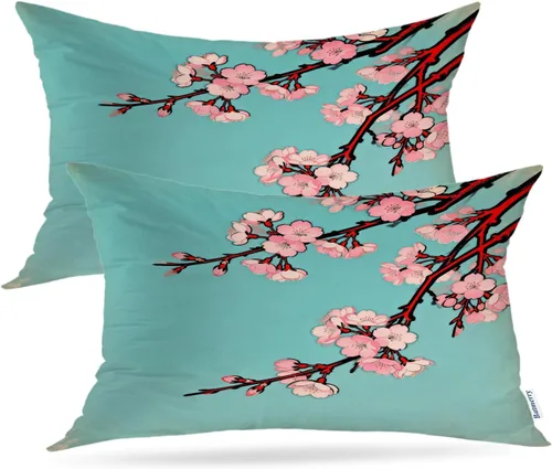 Miniatura 55 de Batmerry Black Cat Green Leaves Throw Pillow Covers, Cat Among Foliage Decorative Pillow Covers Digital Printing Blended Fabric for Couch Sofa Bed