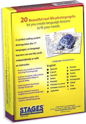 Miniatura 2 de Stages Learning Lang-O-Learn ESL Pets Vocabulario Photo Flash Cards