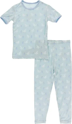 Miniatura 5 de KicKee Pants Conjunto de pijama de manga larga con estampado de piezas