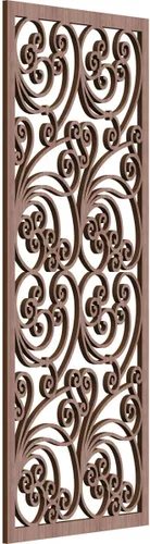 Miniatura 121 de 9 3/8"W x 24 3/8"H x 1/4"T Marilla Decorativos Paneles de Pared de Madera Calado, Abedul