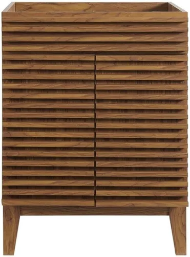 Miniatura 4 de Modway Gabinete de tocador de baño Render en negro - Lavabo no incluido