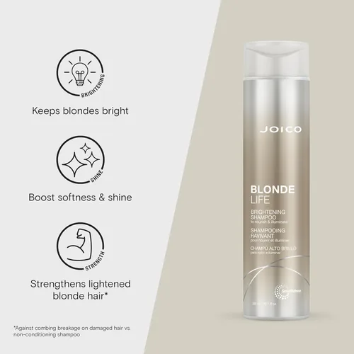 Miniatura 3 de Joico Champú y acondicionador iluminador Blonde Life Para cabello rubio Añade suavidad y suavidad Sin sulfatos Con aceite de monoi y tamanu