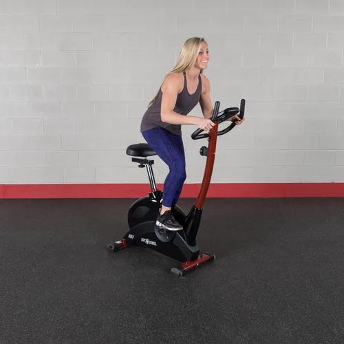 Miniatura 6 de Body-Solid (BFUB1R) La mejor bicicleta vertical de fitness con asiento ajustable y pantalla LED de resistencia magnética de 8 niveles para un fácil