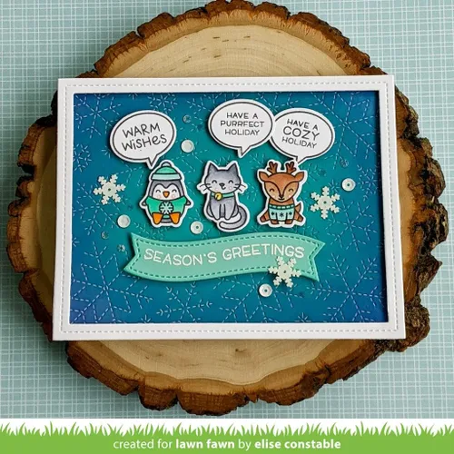Miniatura 3 de Lawn Fawn LF2952 ¿Dices qué? Holiday Critters - Cortes de césped mueren