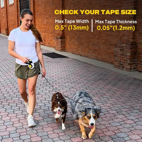 Miniatura 5 de Fida Accesorios duales para pasear perros para correa retráctil, diseño de rodillo patentado, correa reflectante sin enredos, ajustable para perros