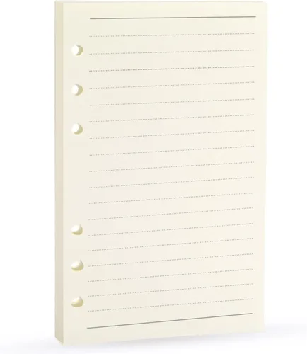 Miniatura 12 de Insertos de planificador A5, recargables para repuestos Filofax, arphia, 6 anillas, puntos, líneas, cuadrículas, lisos, 80 hojas/160 páginas para un