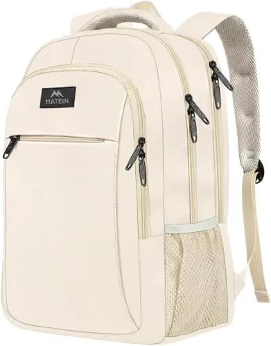 Miniatura 19 de MATEIN - Mochila de viaje para laptop, mochila empresarial antirrobo, delgada, resistente, puerto de carga USB, impermeable, para universidad o Gris