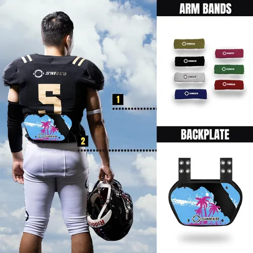 Miniatura 6 de O Shield State Football - Placa trasera para jugadores de fútbol, protector trasero, ajuste universal