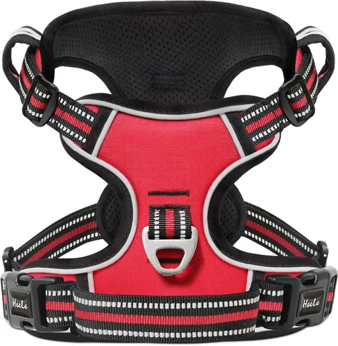 Miniatura 54 de Arnés para perro HEELE para perros grandes sin tirones Chaleco arnés para perro grande con mango acolchado suave reflectante para entrenamiento al