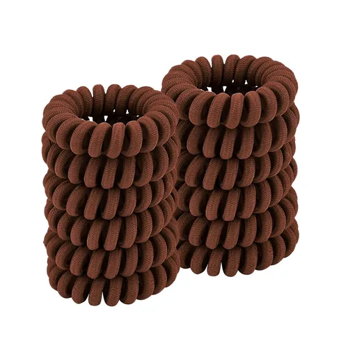 Miniatura 35 de Lazos para el cabello en espiral para soportes gruesos para cola de caballo (paño marino, 12 piezas) – sin arrugas para todo tipo de cabello Tela