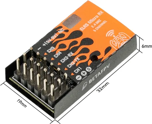 Miniatura 4 de BETAFPV ExpressLRS Micro Receptor Soporte 5 CH PWM Salidas Función a Prueba de Fallos con IPEX MHF T Antena Compatible con Multirotores Helicópteros