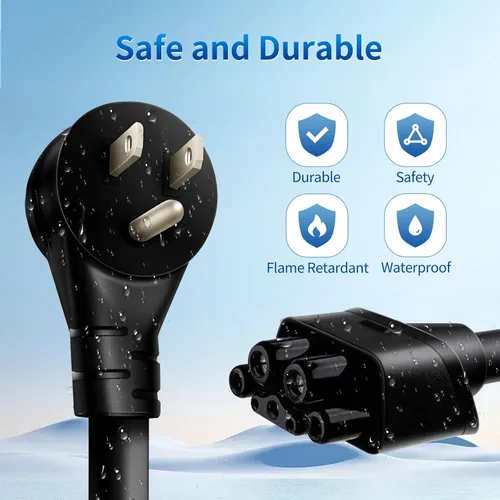 Miniatura 4 de Adaptador NEMA 5-15 para conector móvil Tesla Gen 2, adaptador de cargador de salida doméstica de 120 V 12 A, carga portátil de nivel 1 para Tesla