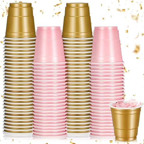 Miniatura 7 de Roshtia Paquete de 100 vasos de plástico de 2 onzas, mini vasos de chupito desechables de graduación de 2 onzas para fiesta de graduación, boda