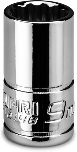 Miniatura 19 de Capri Tools CP16152 Enchufe poco profundo de 0.591 in, 1/4 pulg. Drive, 12 puntos, métrico