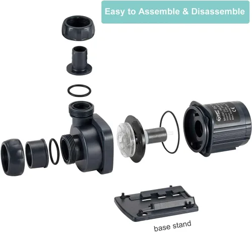Miniatura 6 de hygger Bomba de agua sumergible silenciosa de 800 GPH y externa de 24 V, con controlador (configuración del 30% al 100%), potente bomba de retorno
