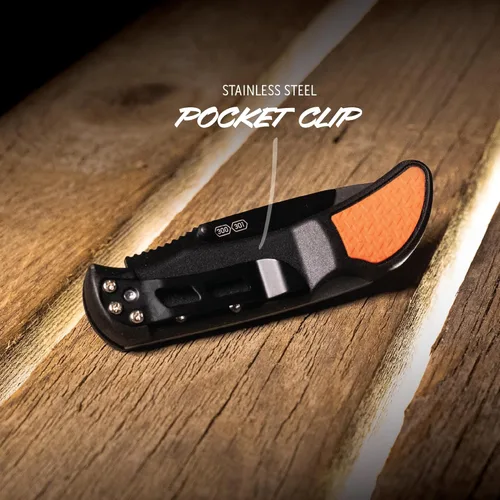 Miniatura 4 de OUTDOOR EDGE Cuchillo EDC RazorLite de 3.0 pulgadas, cuchillo plegable EDC con hojas reemplazables y clip, apertura con una mano para portabilidad