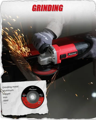Miniatura 4 de AVID POWER Amoladora angular, herramientas eléctricas de molienda y corte de 7.5 amperios de 4-1/2 pulgadas con ruedas de molienda y corte, disco