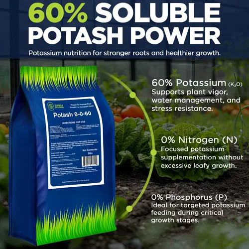 Miniatura 3 de Supply Solutions Muriate of Potash 0-0-60 Fertilizante, fertilizante de alto potasio, potasio, alimento ideal para plantas y potasa para plantas
