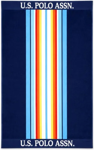 Miniatura 12 de U.S. Polo Assn. Toalla de playa de gran tamaño (40 x 70 pulgadas), diseño náutico a rayas, de lujo, algodón de felpa de calidad de hotel para baño