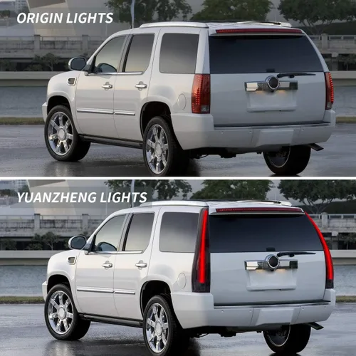 Miniatura 6 de YUANZHENG Conjunto de luces traseras LED completas para [Cadillac Escalade 3ª generación SUV 2007 2008 2009 2010 2011 2012 2013 2014] Lámpara Humo