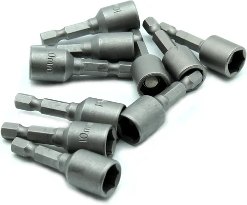 Miniatura 20 de TMAX Juego de 5 piezas de destornilladores magnéticos de acero S2 listo para impactos: 1/4 pulgadas, 5/16 pulgadas, 3/8 pulgadas, 7/16 pulgadas, 1/2
