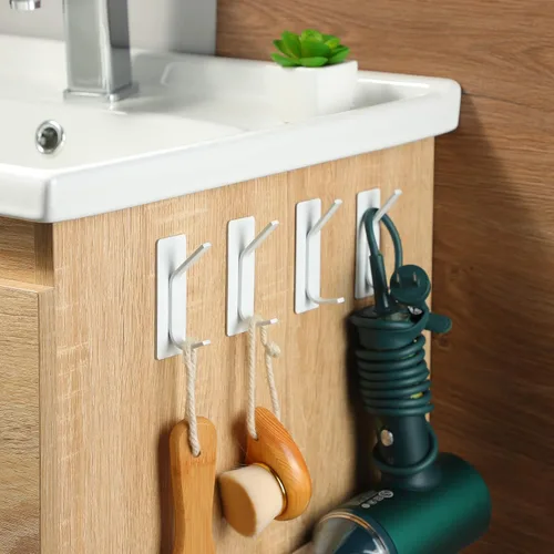 Miniatura 4 de Taozun Ganchos Adhesivos – Ganchos para Toallas de Oro Cepillado, Ganchos de Pared Adhesivos de Acero Inoxidable para Colgar Batas y Esponjas