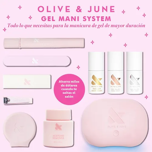 Miniatura 7 de Olive & June Juego de Esmaltes de Gel Más Vendidos Se Necesita Lámpara de Uñas LED UV Incluye 6 Tonos
