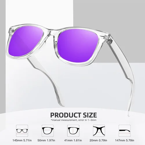 Miniatura 29 de MEETSUN Polarized Sunglasses for Women Men Classic Retro Square Frame Driving Sun Glasses UV Protection