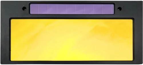 Lente de soldadura de oscurecimiento automático 2x4 dorado (sombra 10) | Lente de soldadura dorada con filtro de reflexión infrarroja del 90% |
