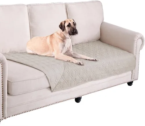 Miniatura 110 de Ameritex Funda Impermeable para Cama de Perro Manta para Mascotas para Muebles Cama Sillón Sofá Reversible Azul marino+azul piedra