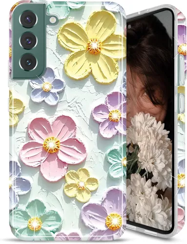 Miniatura 13 de Funda para Galaxy S22 con purpurina dorada, delgada, a prueba de golpes, TPU suave de goma de silicona, funda de teléfono para Samsung Galaxy S22 5G