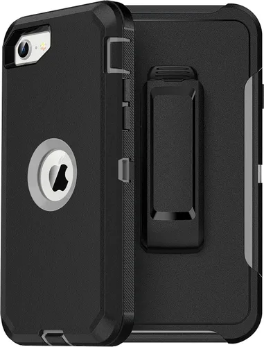 Miniatura 24 de MXX Funda diseñada para iPhone SE 2020/SE 2022, funda protectora resistente con protector de pantalla [3 capas] cubierta de protección de goma