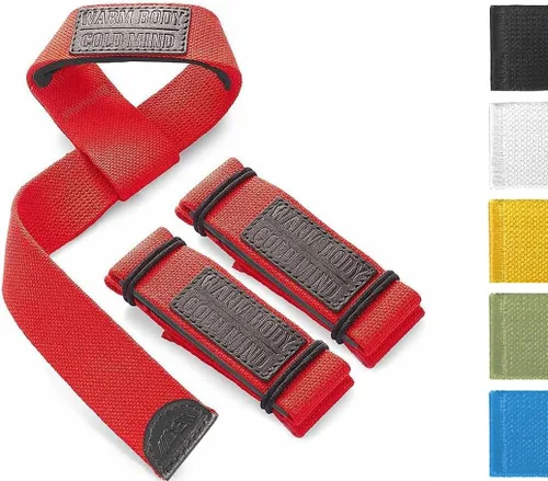 Miniatura 13 de WARM BODY COLD MIND Lasso - Muñequeras de levantamiento para entrenamiento cruzado, clasificadas en 770 libras, vendas de mano para levantamiento