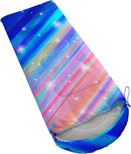 Miniatura 3 de Saco de dormir para adultos y niños, saco de dormir para mochileros, camping, para niñas, niños, ligero, impermeable, para clima frío y cálido, saco