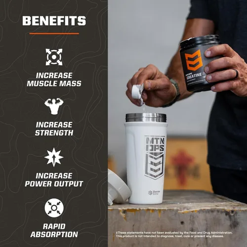 Miniatura 5 de MTN OPS Monohidrato de creatina micronizada en polvo, sin sabor, 0.18 oz por porción, 50 porciones, creatina pura para recuperación muscular