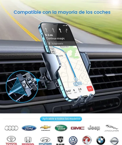 Miniatura 5 de andobil 2026 Soporte para teléfono de coche mejorado para ranura, clip de metal resistente militar para ventilación de teléfono para su automóvil
