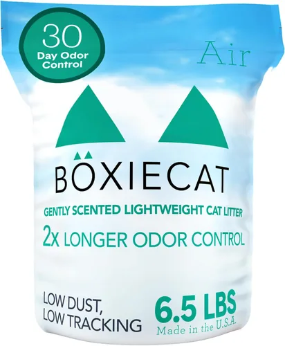 Miniatura 12 de Boxie® - Arena para gatos sin perfume para control de olores natural de 30 días, 6.5 libras, arena ligera a base de plantas para gatos