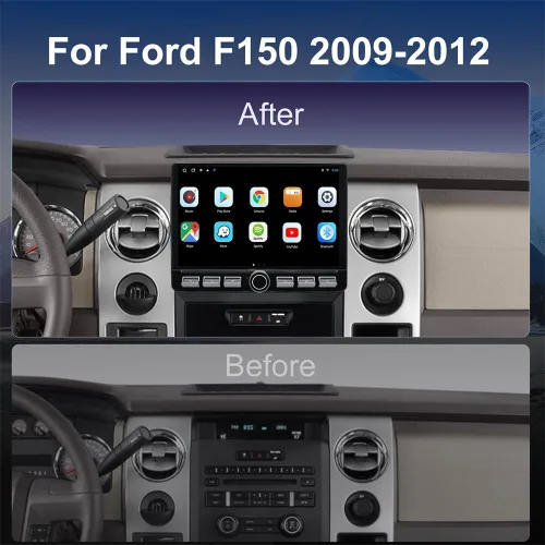 Miniatura 2 de Radio 4G LTE QLED para Ford F150 2009-2012 actualización, pantalla táctil de CPU estéreo de 8 núcleos, CarPlay inalámbrico y Android Auto