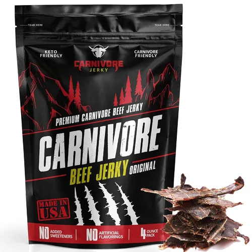 Carnivore Electrolytes Snacks cetogénicos de carne seca de ternera – Bocadillos carnívoros de carne de res alimentados con pasto de alta calidad – 3